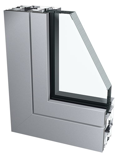 système de fenêtre pare-balles en aluminium adapté aux fenêtres et portes de bâtiments nécessitant une haute sécurité