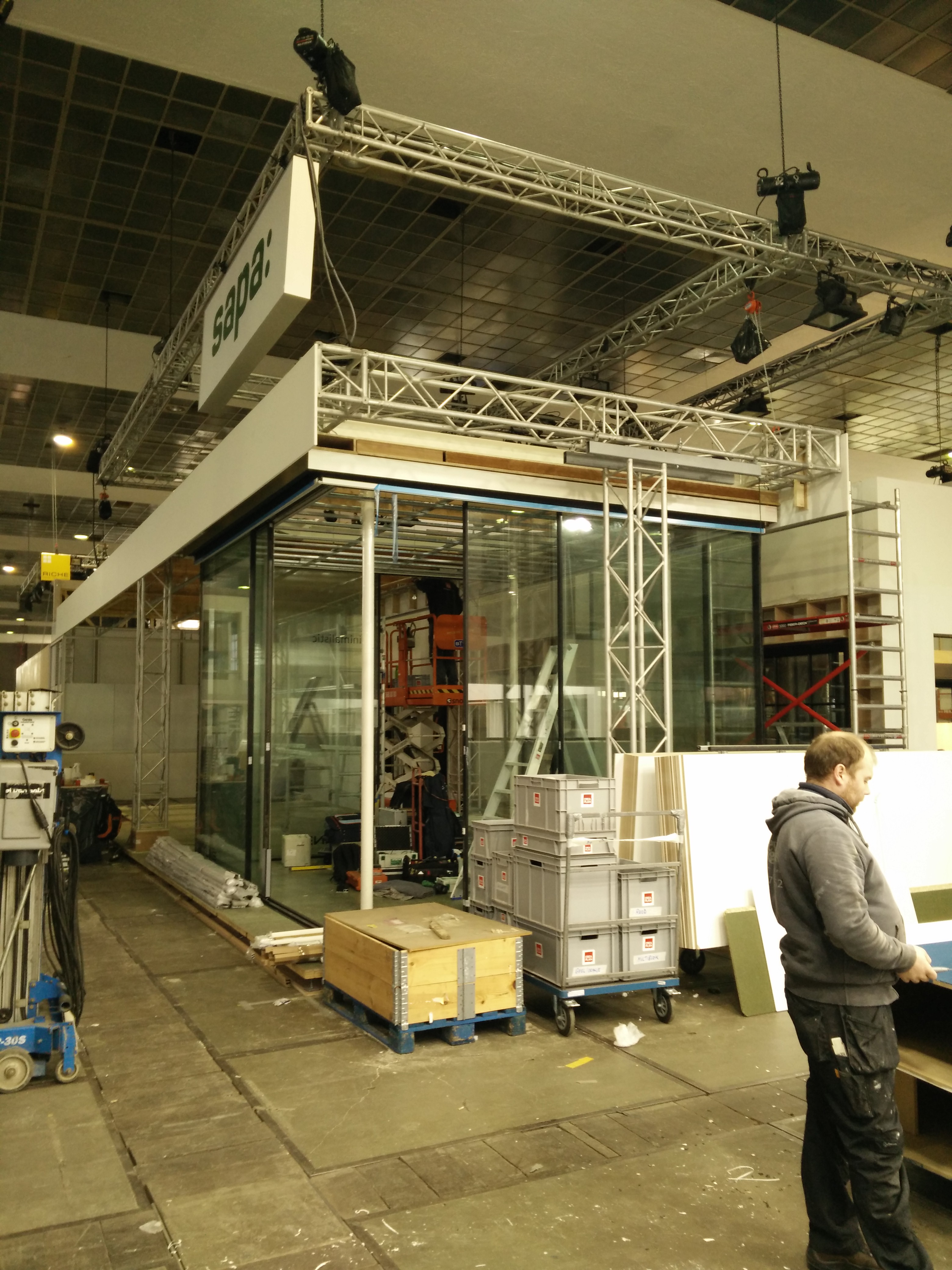 sapa batibouw stand in opbouw