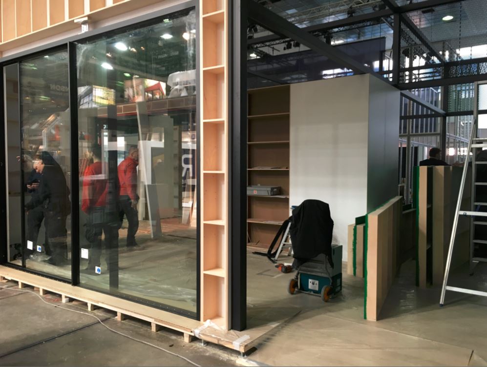 sapa batibouw stand in opbouw