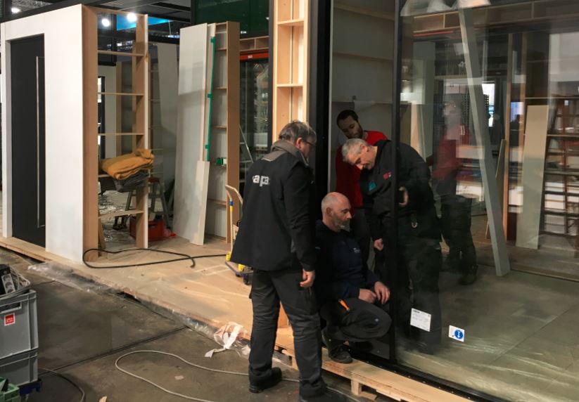 sapa batibouw stand in opbouw