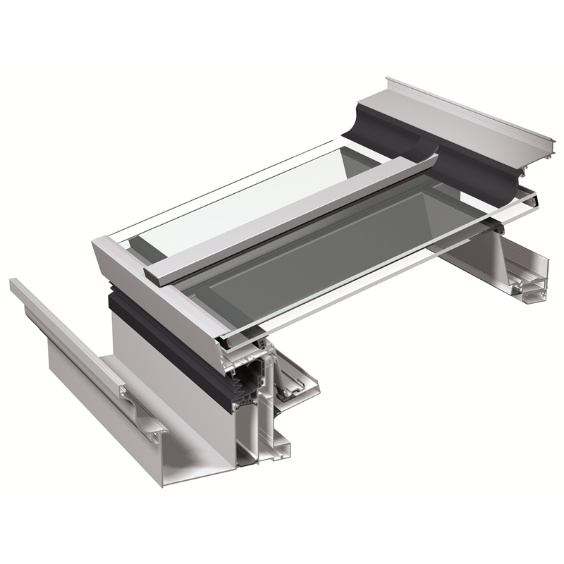 aluminum lichtstraat met isolatie en dubbel glas 