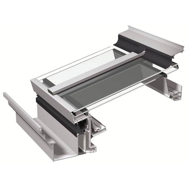 aluminum lichtstraat met isolatie en dubbel glas 