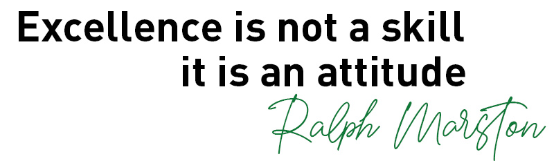 Excellence is not a skill. it is an attitude