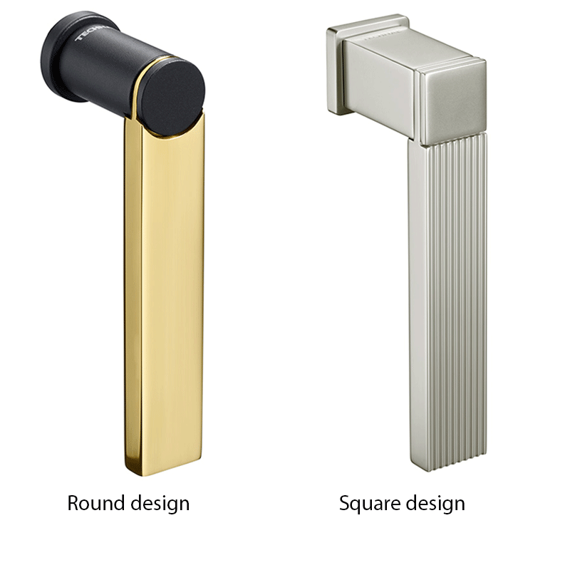 exlusief aluminium luxe handvat met goudkleurige of zilverkleurige afwerking