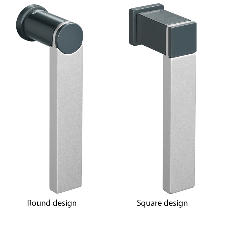 aluminium handvat met aluminium afwerking in rond design of vierkantige design
