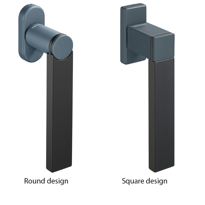 aluminium handvat met zwart en grijze afwerking met rond design of vierkant design