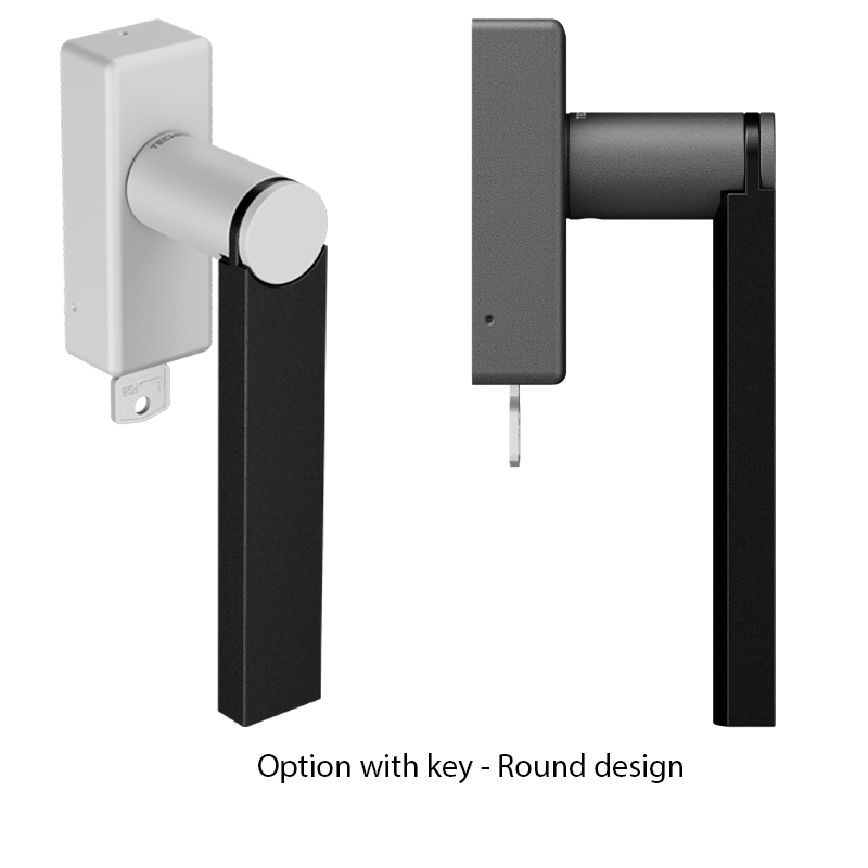 aluminium handvat met aluminium en zwarte afwerking of grijze en zwarte afwerking met optie sleutel in rond design