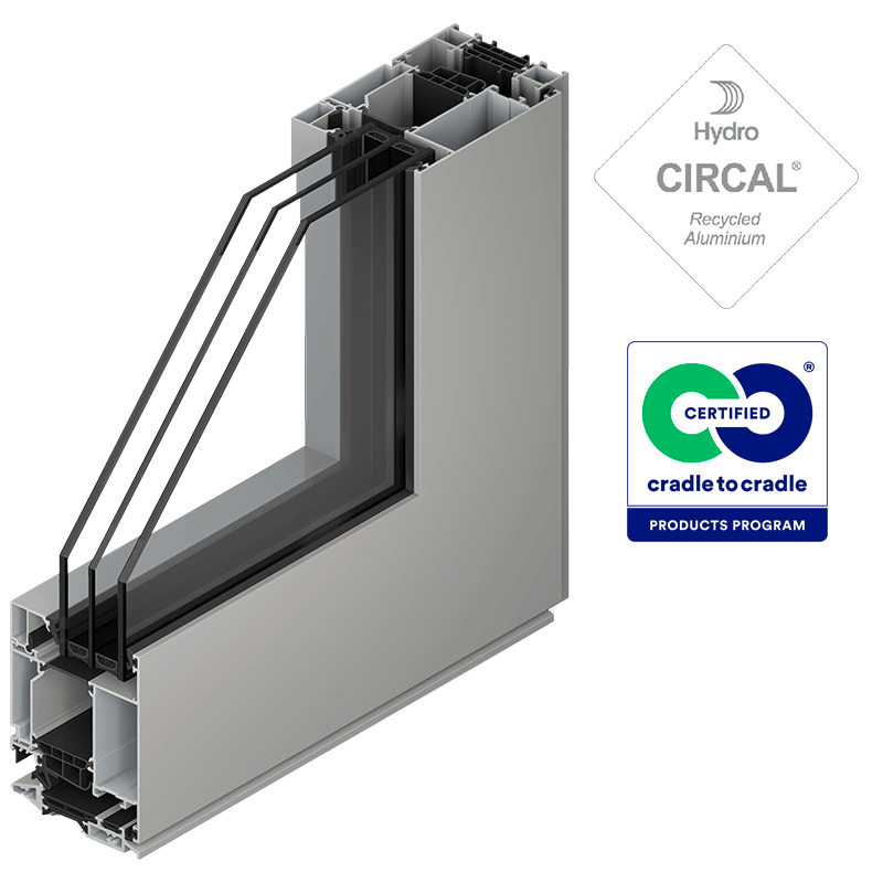 Soleal 75 Visible - Standard flus threshold open-out
