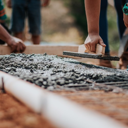 beton gieten en bewerken