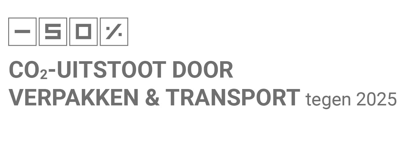 -50% co2-uitstoot door verpakken & transport tegen 2025
