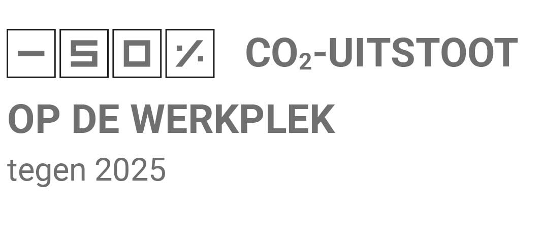 -50% co2-uitstoot op de werkplek tegen 2025