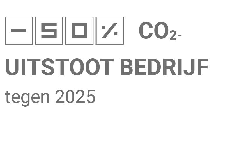 -50% co2 uitstoot bedrijf tegen 2025