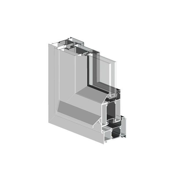 a cross section of the dualsecure aluminium door