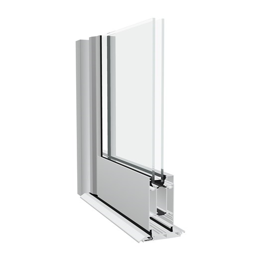 A cross section of the Stormframe STII Aluminium door