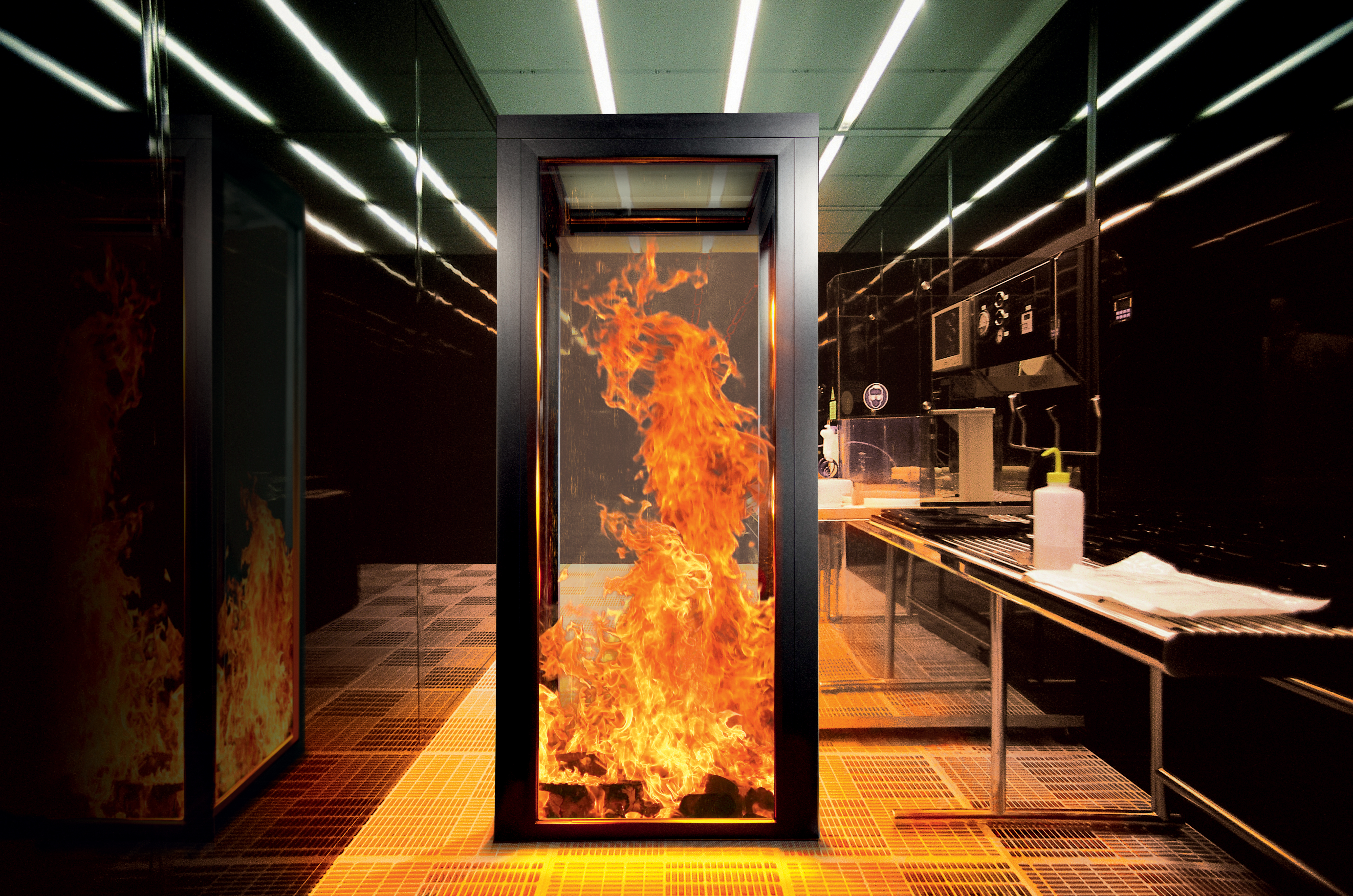 What distinguishes a fire door from a standard door?