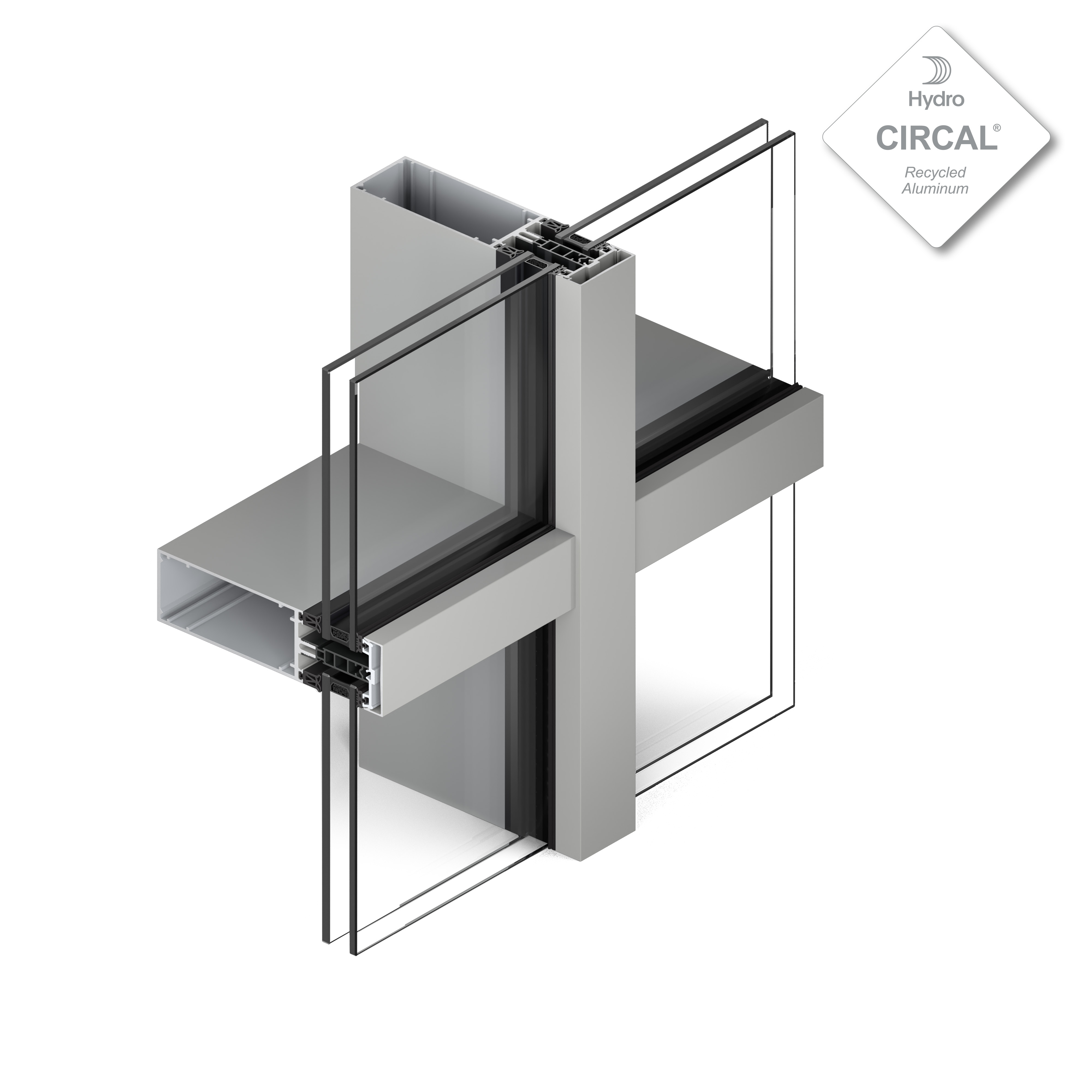 Flat cap facade aluminium TENTAL