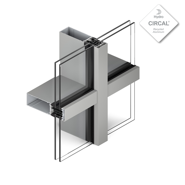 Flat cap facade aluminium TENTAL