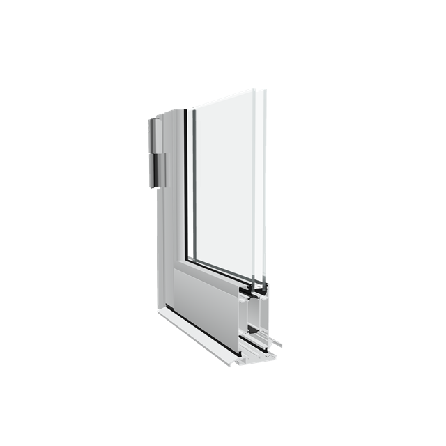 A cross section of the Stormframe STII Aluminium door