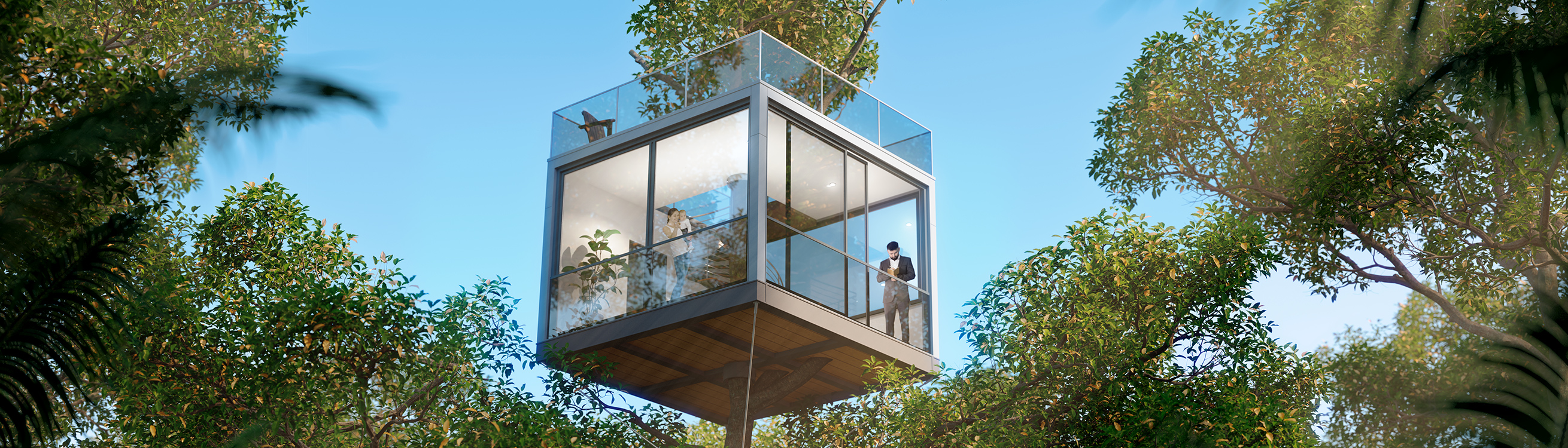a sustainable glass house 